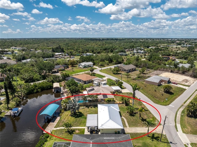 3420 Santa Clara Dr, Punta Gorda, FL 33983 - aerial perspective of suburban area with a nearby body of water