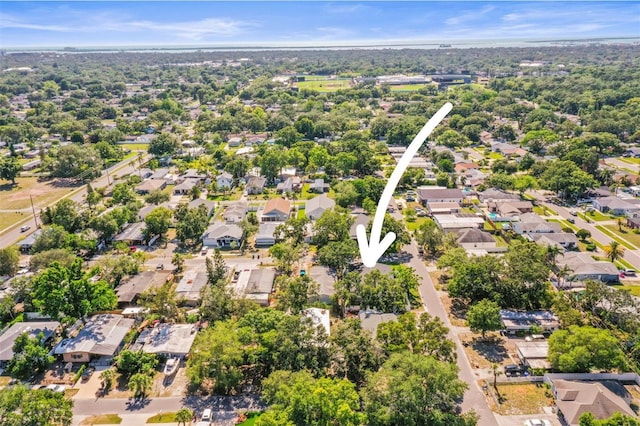 aerial perspective of suburban area