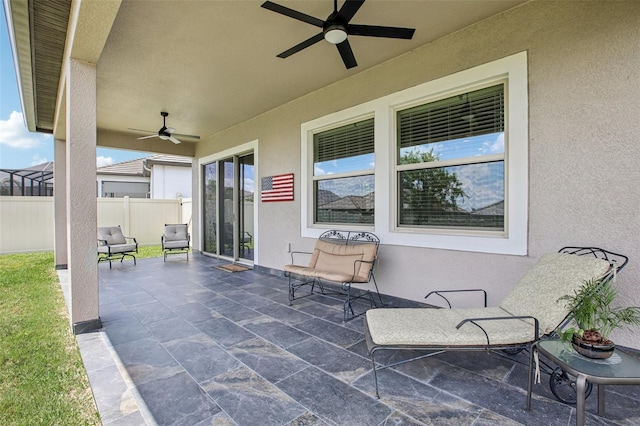 31510 Cabana Rye Ave, San Antonio, FL 33576 - view of patio featuring a ceiling fan