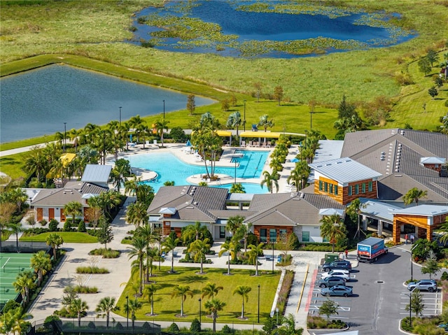 31510 Cabana Rye Ave, San Antonio, FL 33576 - aerial view of a nearby body of water and a pool area