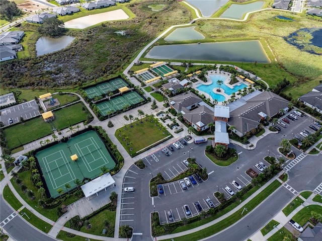 31510 Cabana Rye Ave, San Antonio, FL 33576 - aerial view of property and surrounding area featuring a nearby body of water and a pool