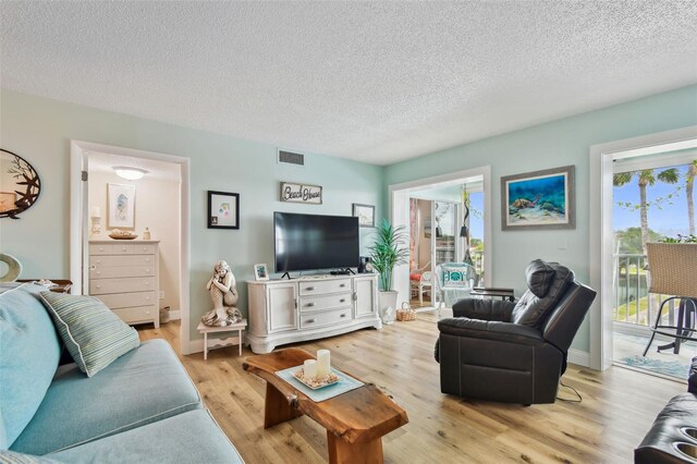 10216 Regal Dr Unit 310, Largo, FL 33774 - living room with light wood-type flooring and a textured ceiling