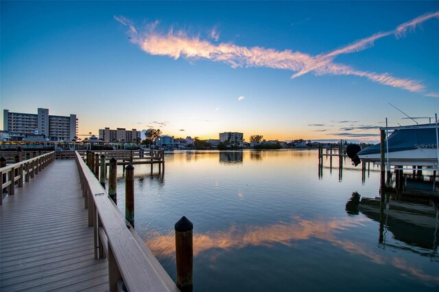 10216 Regal Dr Unit 310, Largo, FL 33774 - dock area featuring a water view, a view of city, and boat lift