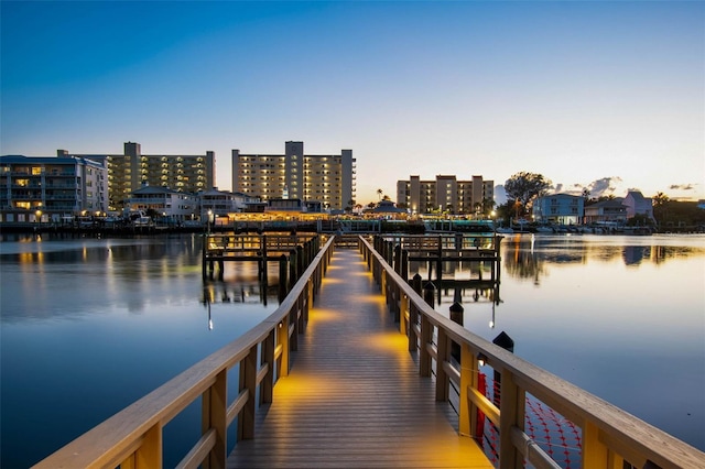 10216 Regal Dr Unit 310, Largo, FL 33774 - dock area with a city view and a water view