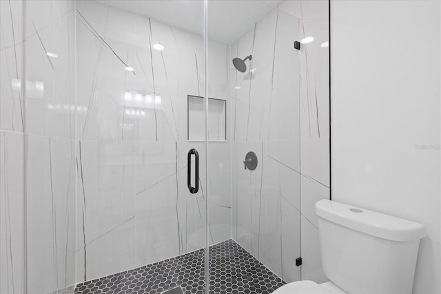 5507 Nimitz Rd, New Port Richey, FL 34652 - bathroom featuring toilet and a stall shower