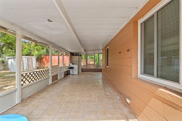 view of patio with fence
