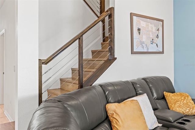 3071 Marine Grass Dr, Wimauma, FL 33598 - living area with stairway