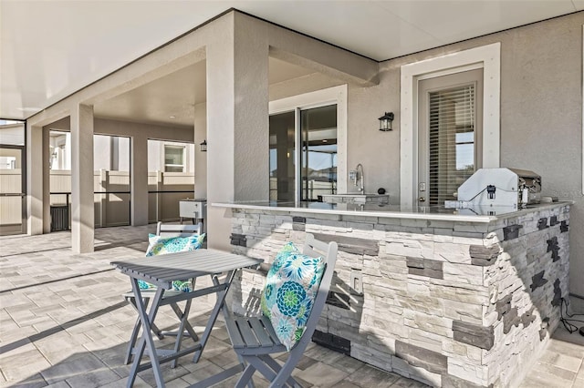 3071 Marine Grass Dr, Wimauma, FL 33598 - view of patio with an outdoor kitchen and exterior bar