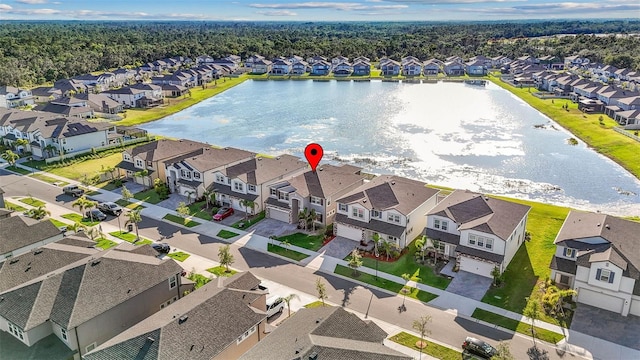 3071 Marine Grass Dr, Wimauma, FL 33598 - aerial perspective of suburban area featuring a nearby body of water