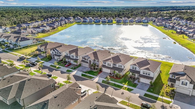 3071 Marine Grass Dr, Wimauma, FL 33598 - aerial view of residential area with a large body of water