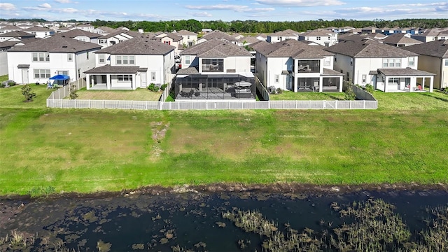 3071 Marine Grass Dr, Wimauma, FL 33598 - aerial perspective of suburban area featuring a large body of water