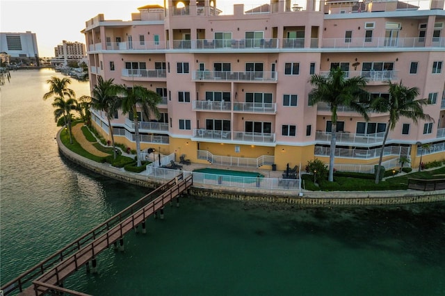 205 Brightwater Dr Unit 101, Clearwater Beach, FL 33767 - view of apartment building / complex featuring a water view