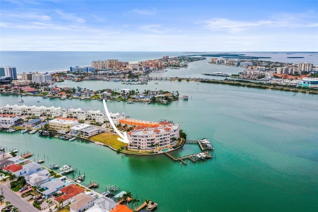 205 Brightwater Dr Unit 101, Clearwater Beach, FL 33767 - view of urban area featuring a large body of water and a marina