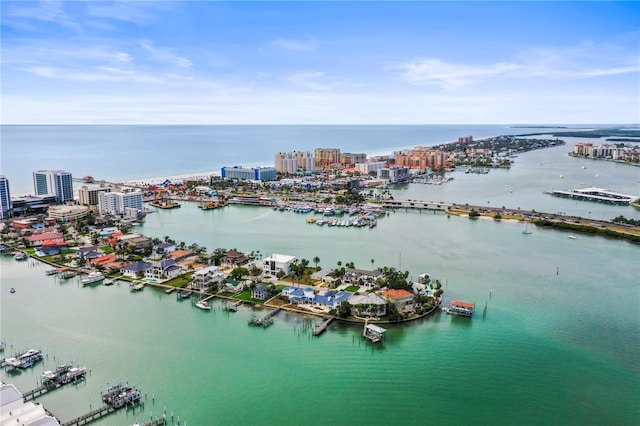 205 Brightwater Dr Unit 101, Clearwater Beach, FL 33767 - view of urban area with a large body of water and numerous boat docks