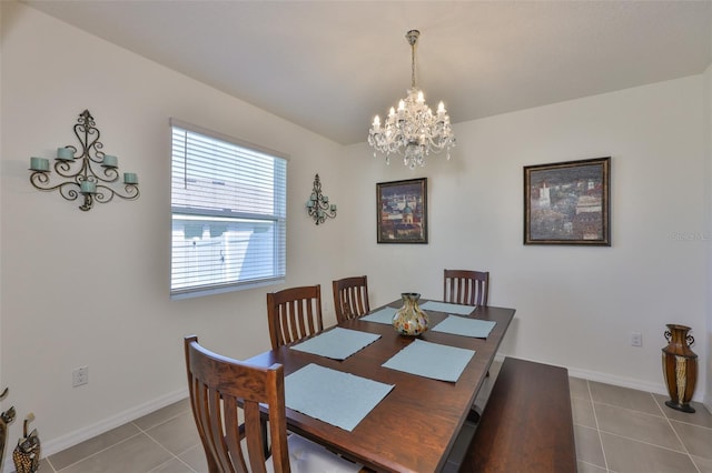 11924 Brighton Knoll Loop, Riverview, FL 33579 - tiled dining room with a chandelier and baseboards
