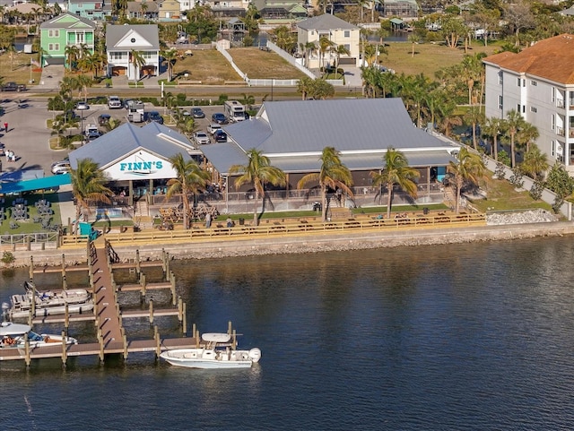 drone / aerial view of a nearby body of water