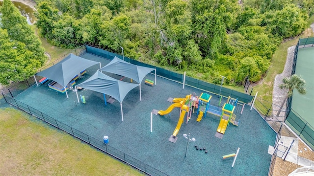 drone / aerial view of a recreational park