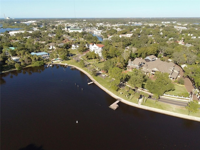 764 W Bayshore Dr, Tarpon Springs, FL 34689 - aerial view of property's location with a large body of water and nearby suburban area