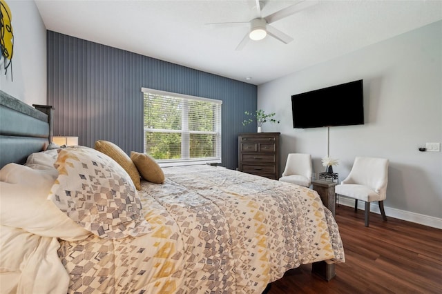 12817 Cobalt Ter, Bradenton, FL 34211 - bedroom featuring wood finished floors, baseboards, and ceiling fan