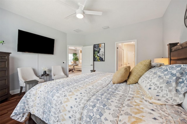 12817 Cobalt Ter, Bradenton, FL 34211 - bedroom with wood finished floors and a ceiling fan