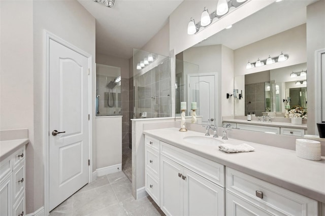12817 Cobalt Ter, Bradenton, FL 34211 - full bathroom with walk in shower, vanity, and baseboards