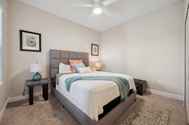 12817 Cobalt Ter, Bradenton, FL 34211 - bedroom featuring light carpet, baseboards, and ceiling fan