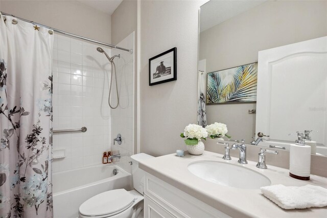 12817 Cobalt Ter, Bradenton, FL 34211 - bathroom with vanity, shower / bath combination with curtain, and toilet