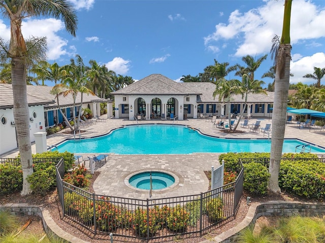 12817 Cobalt Ter, Bradenton, FL 34211 - community pool with a hot tub and a patio