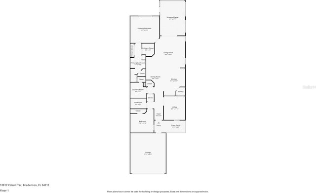 12817 Cobalt Ter, Bradenton, FL 34211 - floor plan / room layout