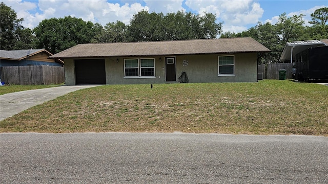 39772 Meadowood Loop, Zephyrhills, FL 33542 - ranch-style house with a garage, stucco siding, and driveway