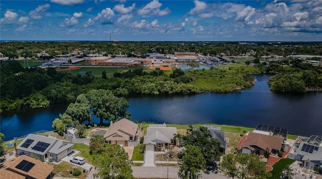 699 Merlins Ct, Tarpon Springs, FL 34689 - aerial view of residential area with a large body of water