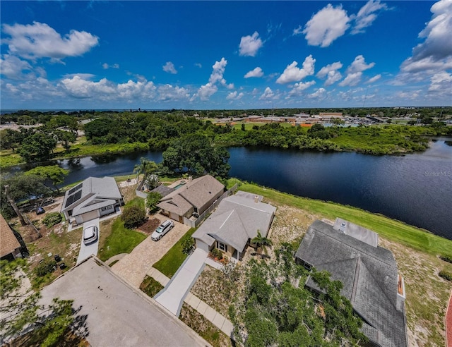 699 Merlins Ct, Tarpon Springs, FL 34689 - aerial perspective of suburban area with a nearby body of water