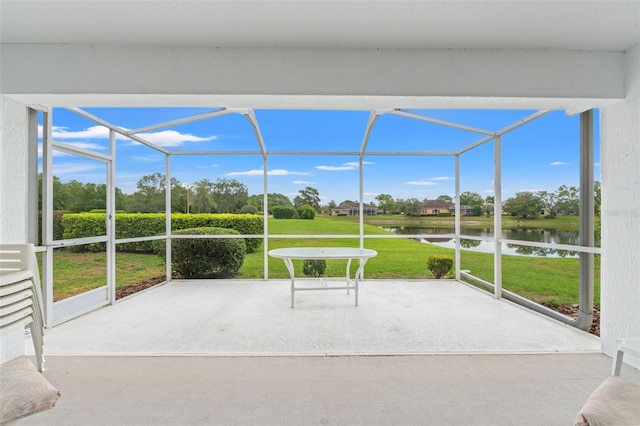 9188 Rhett Ln, Weeki Wachee, FL 34613 - unfurnished sunroom with a water view