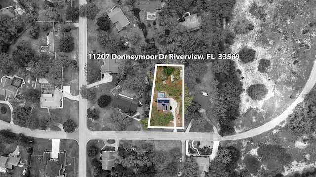 11207 Donneymoor Dr, Riverview, FL 33569 - aerial overview of property's location with property parcel outlined