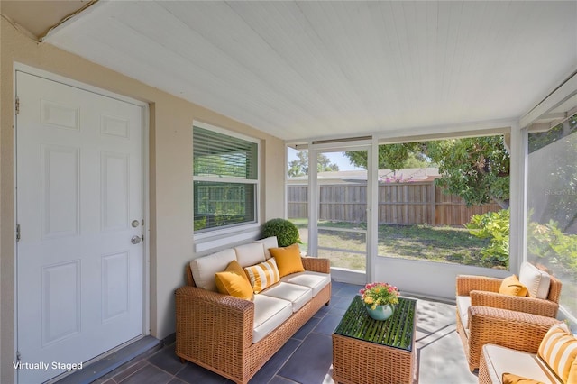 1400 63rd Ave S, Saint Petersburg, FL 33705 - sunroom with plenty of natural light, an outdoor hangout area, and tile patterned flooring