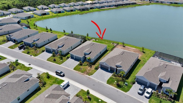 8589 Saint Kitts Cir, Englewood, FL 34224 - aerial view of residential area featuring a large body of water