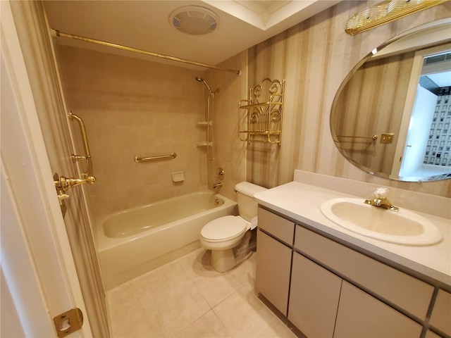 50 Water Oak Way, Oldsmar, FL 34677 - bathroom with tile patterned flooring, shower / bath combination, toilet, and vanity