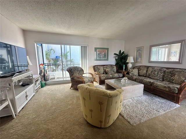 320 Medallion Blvd Unit G, Madeira Beach, FL 33708 - living room with carpet floors and a textured ceiling