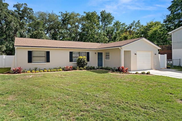4549 Ontario Dr, New Port Richey, FL 34652 - ranch-style home with stucco siding, concrete driveway, and a garage