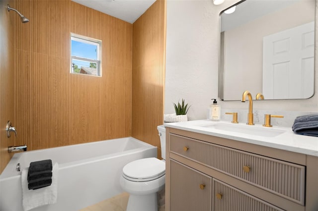 4549 Ontario Dr, New Port Richey, FL 34652 - full bath featuring toilet, vanity, and shower / tub combination