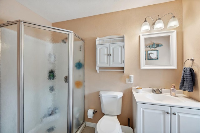 8497 Portulaca Ave, Seminole, FL 33777 - full bathroom featuring a shower stall, vanity, and toilet