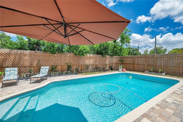 8497 Portulaca Ave, Seminole, FL 33777 - view of pool featuring a fenced backyard and a patio