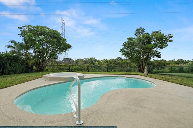2832 Brinley Dr, New Port Richey, FL 34655 - view of pool featuring a patio area and a pool with connected hot tub