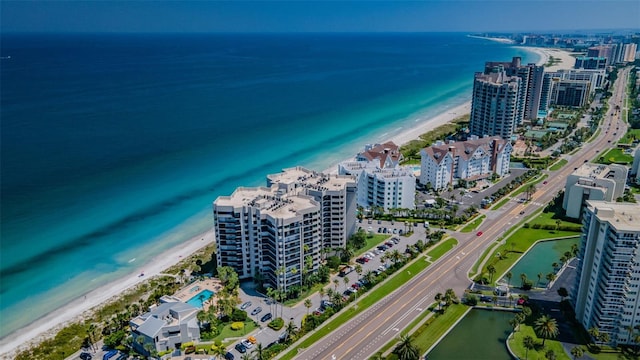 1600 Gulf Blvd Unit 514, Clearwater Beach, FL 33767 - aerial overview of property's location featuring extended coastline and nearby urban area