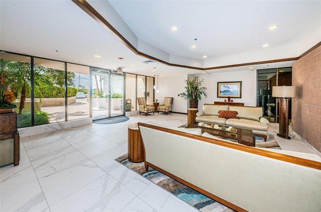 1600 Gulf Blvd Unit 514, Clearwater Beach, FL 33767 - community lobby with floor to ceiling windows and recessed lighting