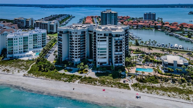 1600 Gulf Blvd Unit 514, Clearwater Beach, FL 33767 - view of urban area with a large body of water, apartment complex, and a pool