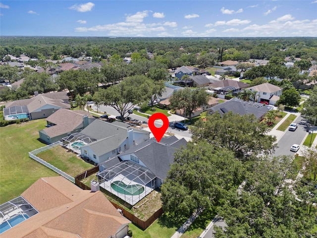 aerial perspective of suburban area