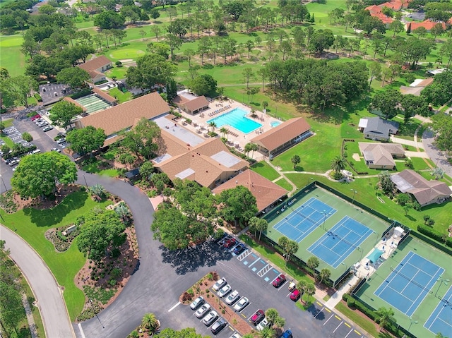 2113 Malcolm Dr, Palm Harbor, FL 34684 - aerial overview of property's location featuring a pool