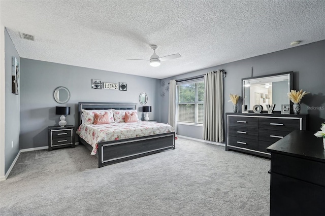 4422 Evergreen Forest Loop, Kissimmee, FL 34758 - carpeted bedroom with baseboards, ceiling fan, and a textured ceiling