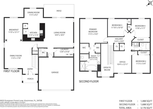 4422 Evergreen Forest Loop, Kissimmee, FL 34758 - room layout